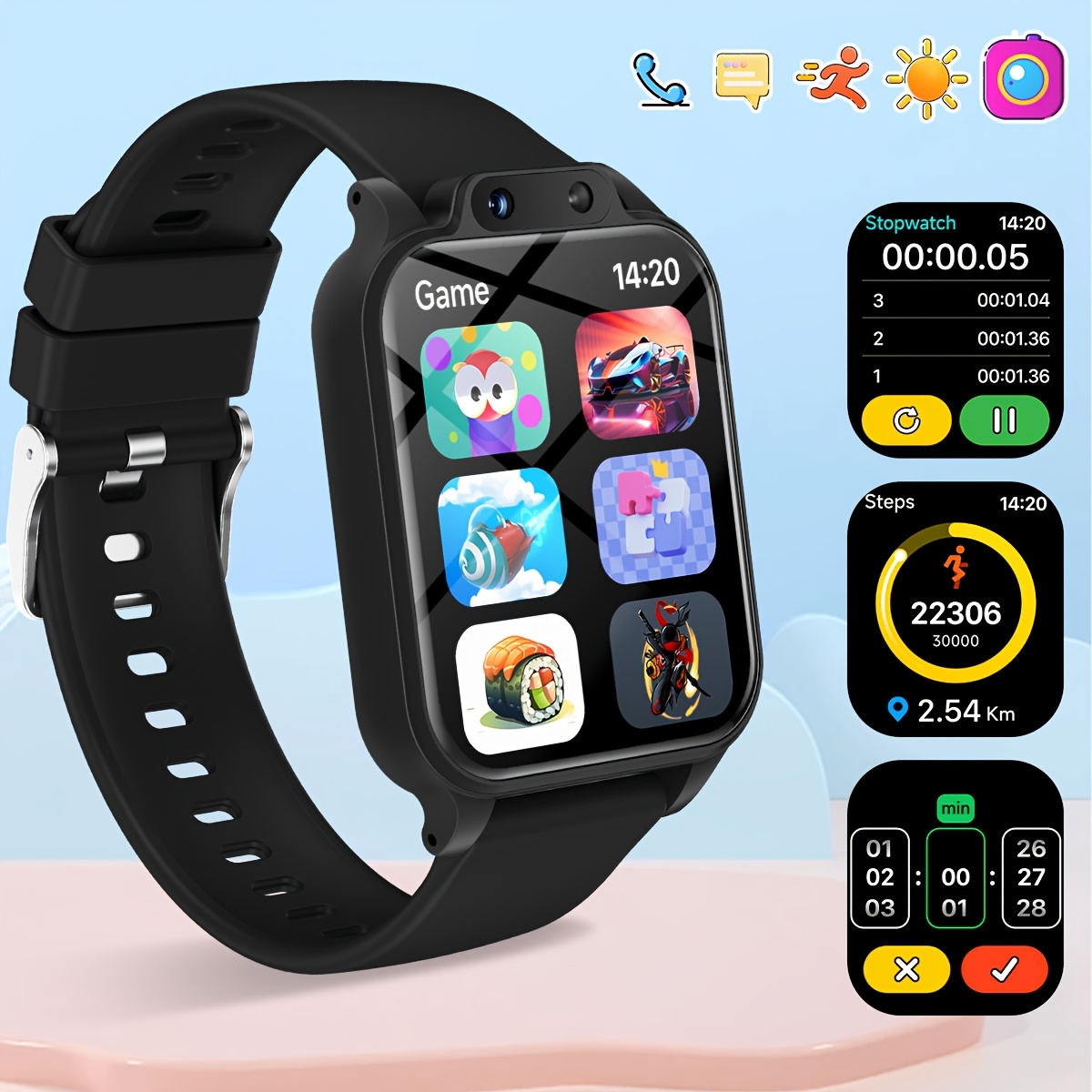 Wrist Rest Gel - Youngsters's Smart Watch with 18 Educational