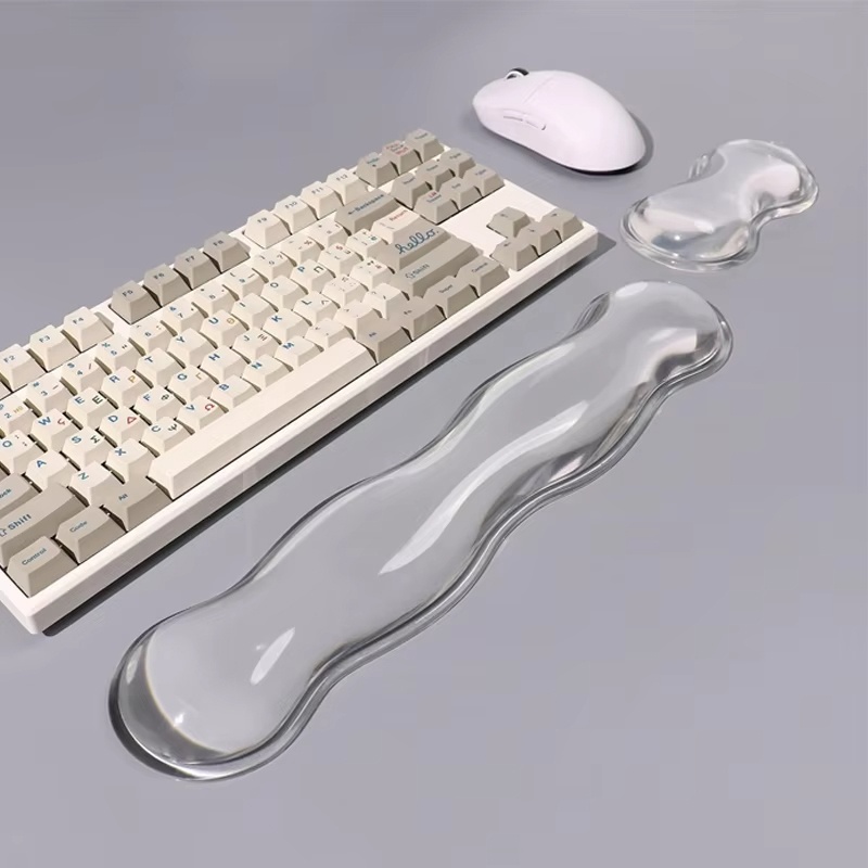 Wrist Rest Gel - Silicone Transparent Keyboard Mouse Wrist Rest