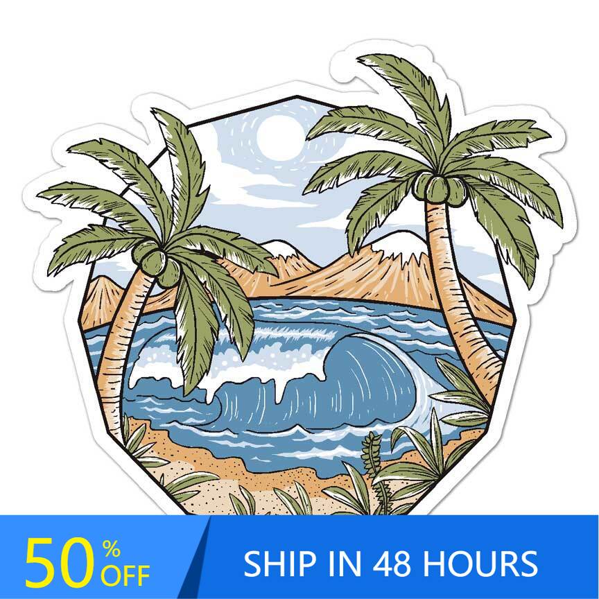 Palm Trees Beach Surf, Retro B - огляд і ціна Laptop Unique Accessories
