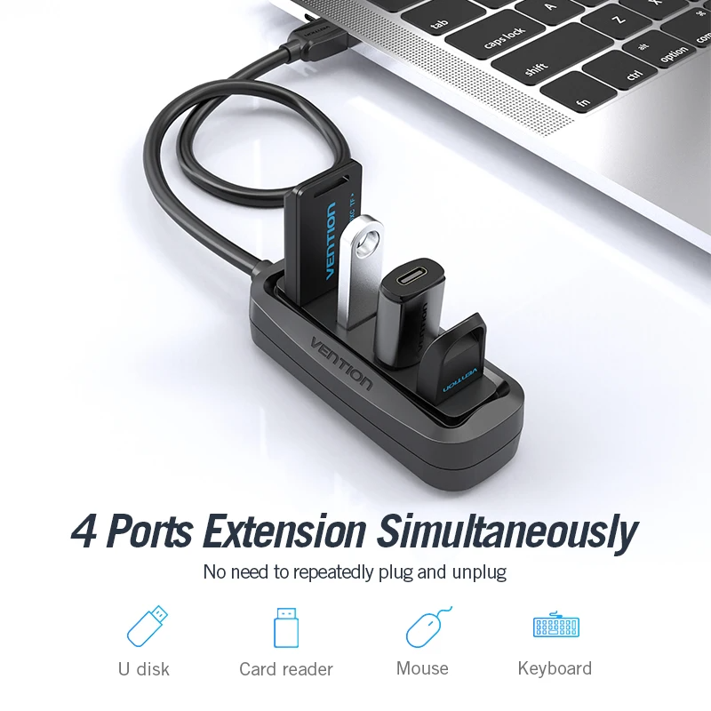 Vention USB 2.0 HUB 4 Port wit - огляд і ціна Laptop Accessories Bundle