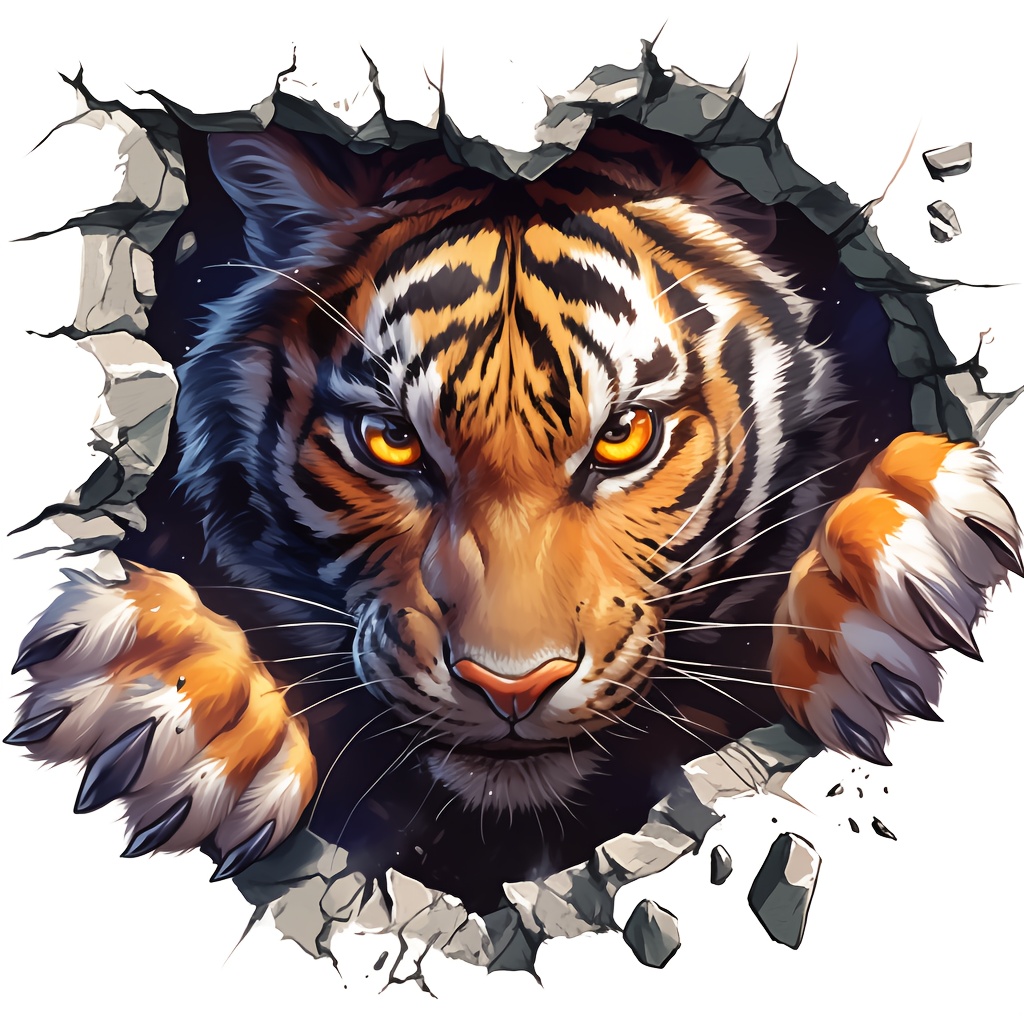 1pc Tiger Vinyl Stickers Decal - огляд і ціна Laptop Unique Accessories